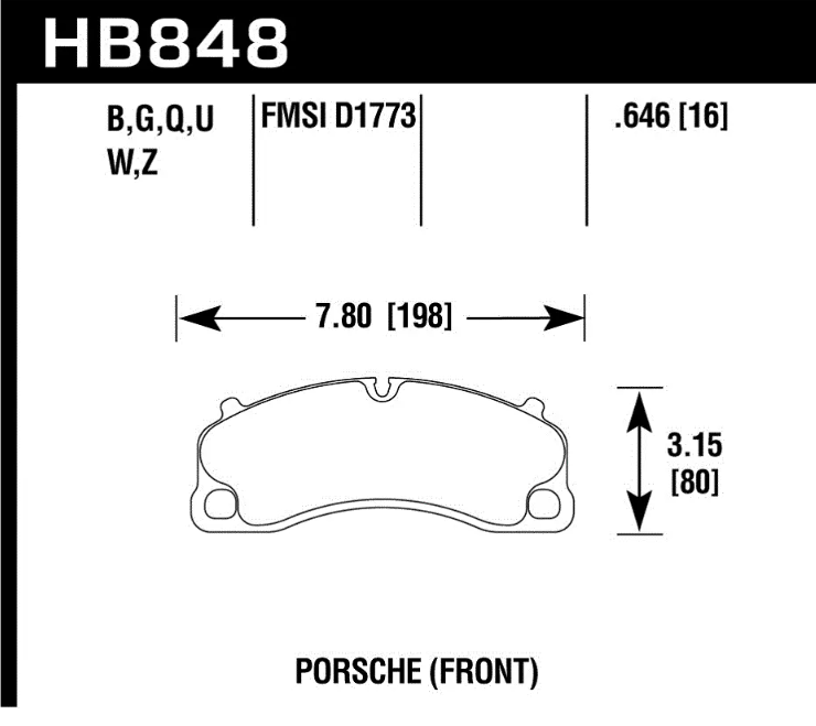 GiroDisc GP35 Endurance Racing bremseklosser. Foran. GT4/GT3/RS/TURBO