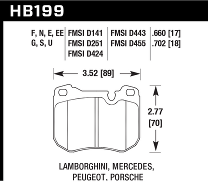 Hawk Blue 9012 Brake Pads; Front